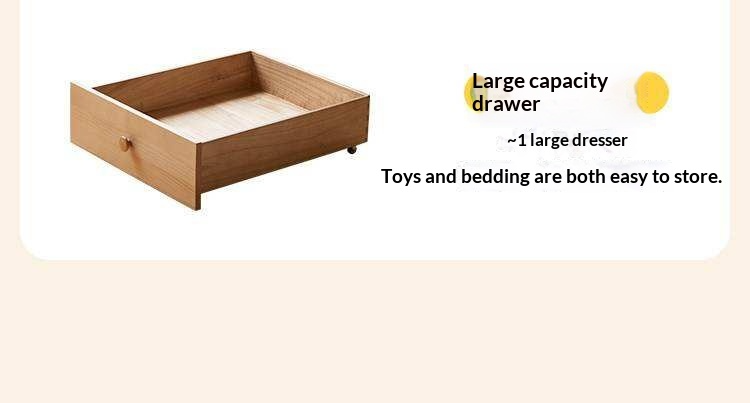 Beech Solid Wood Compact Bunk Bed, Suitable for Adults and Children