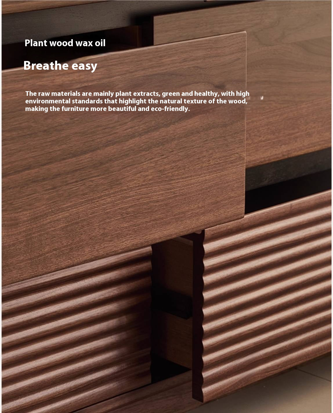 Black Walnut Solid Wood Italian Light Luxury Drawer