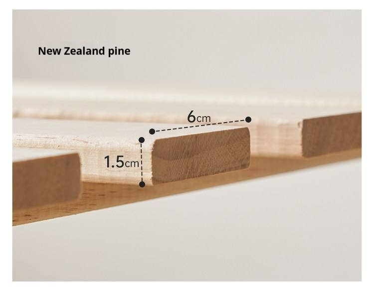 Oak Solid Wood Platform Bed, Headboard-Free Bed