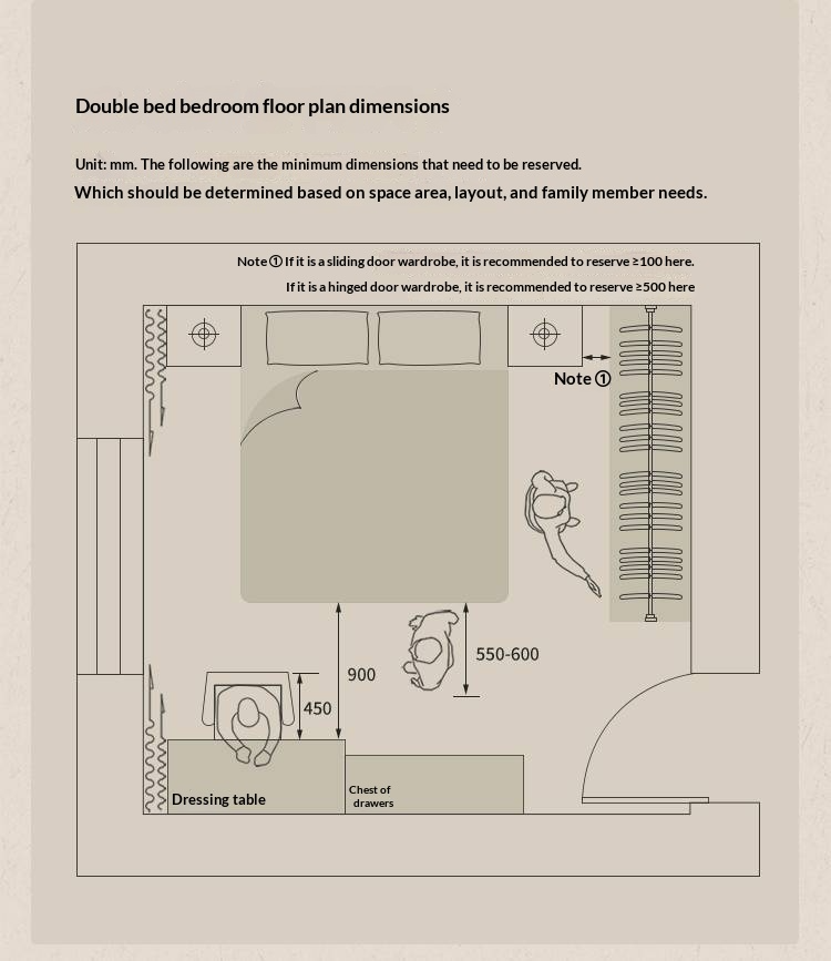 Black Walnut Solid Wood Italian Light Luxury Retro Bed