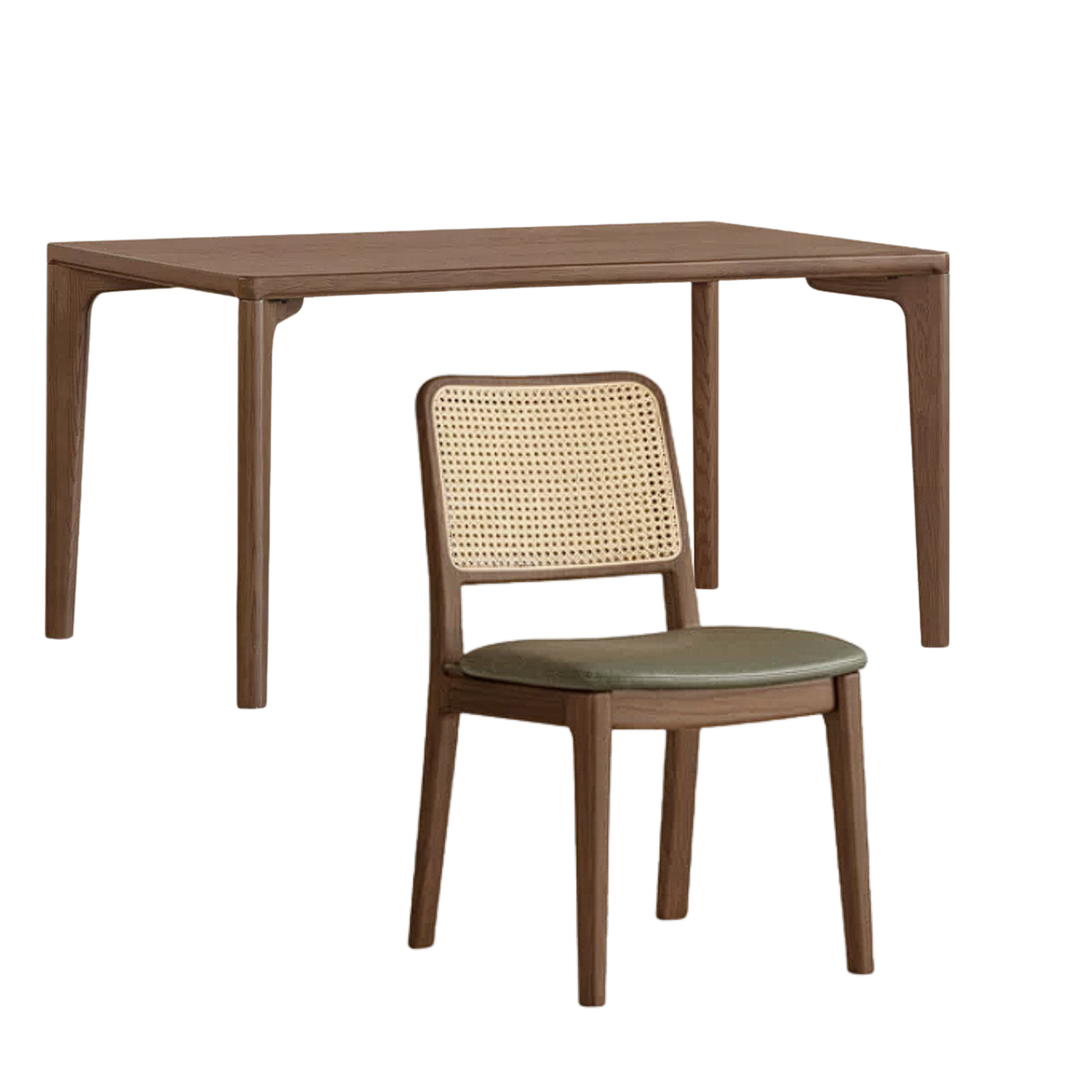 Ash Solid Wood Modern Minimalist Dining Table