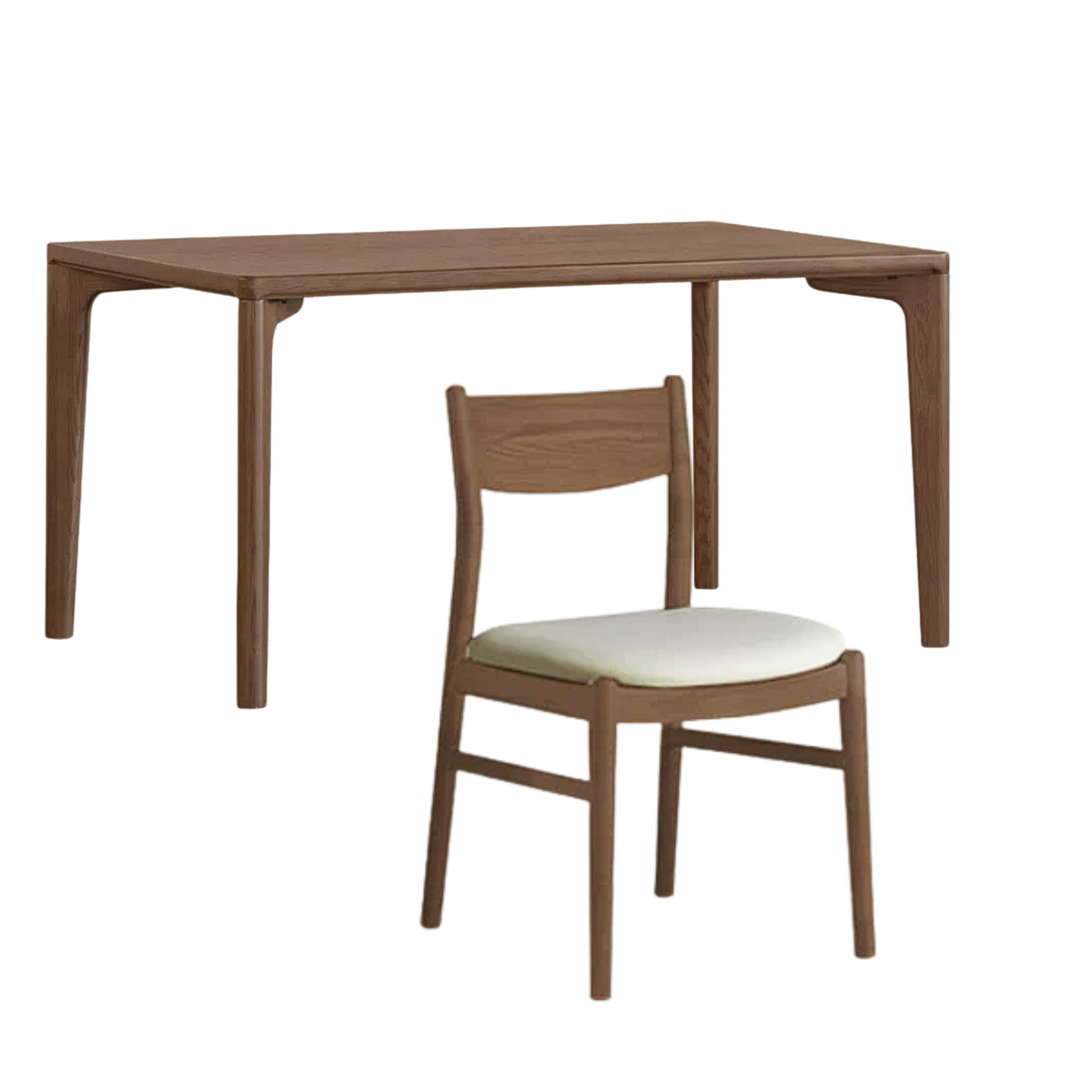 Ash Solid Wood Modern Minimalist Dining Table