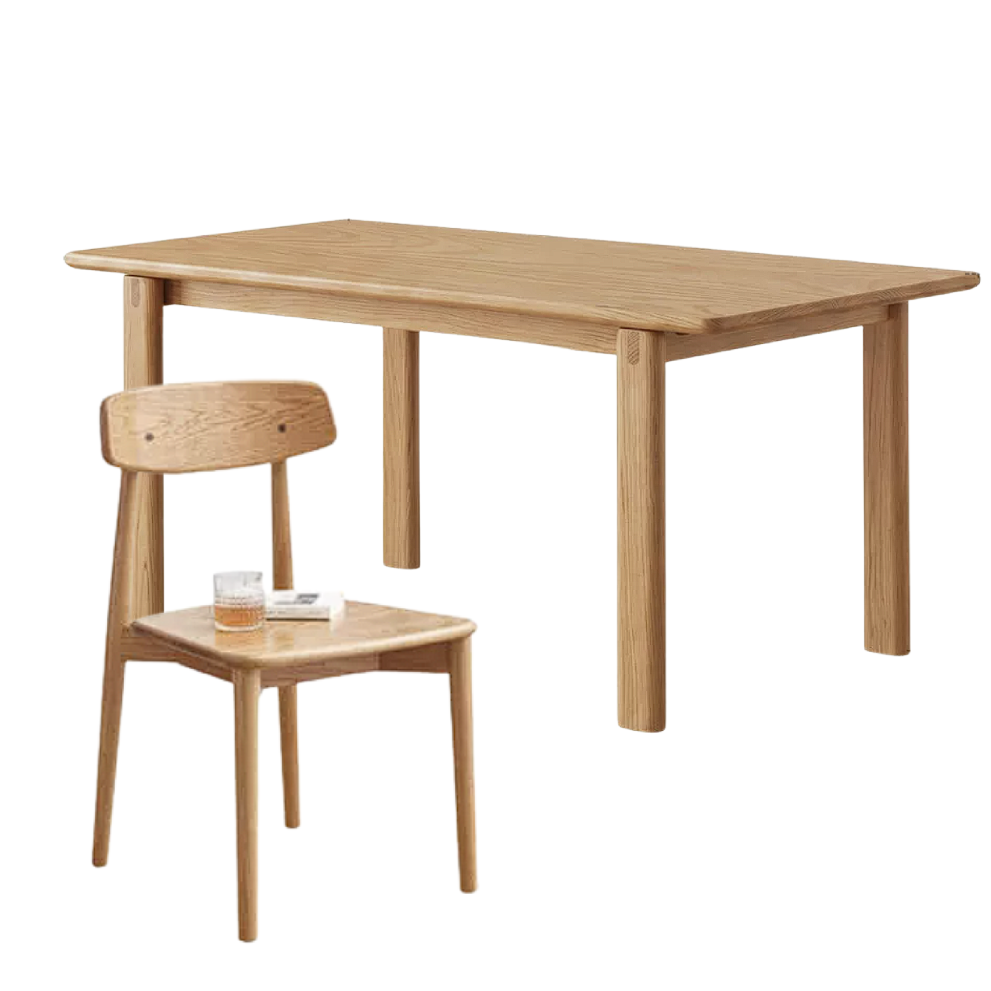 Black Walnut, Oak Solid Wood Large Board Dining Table
