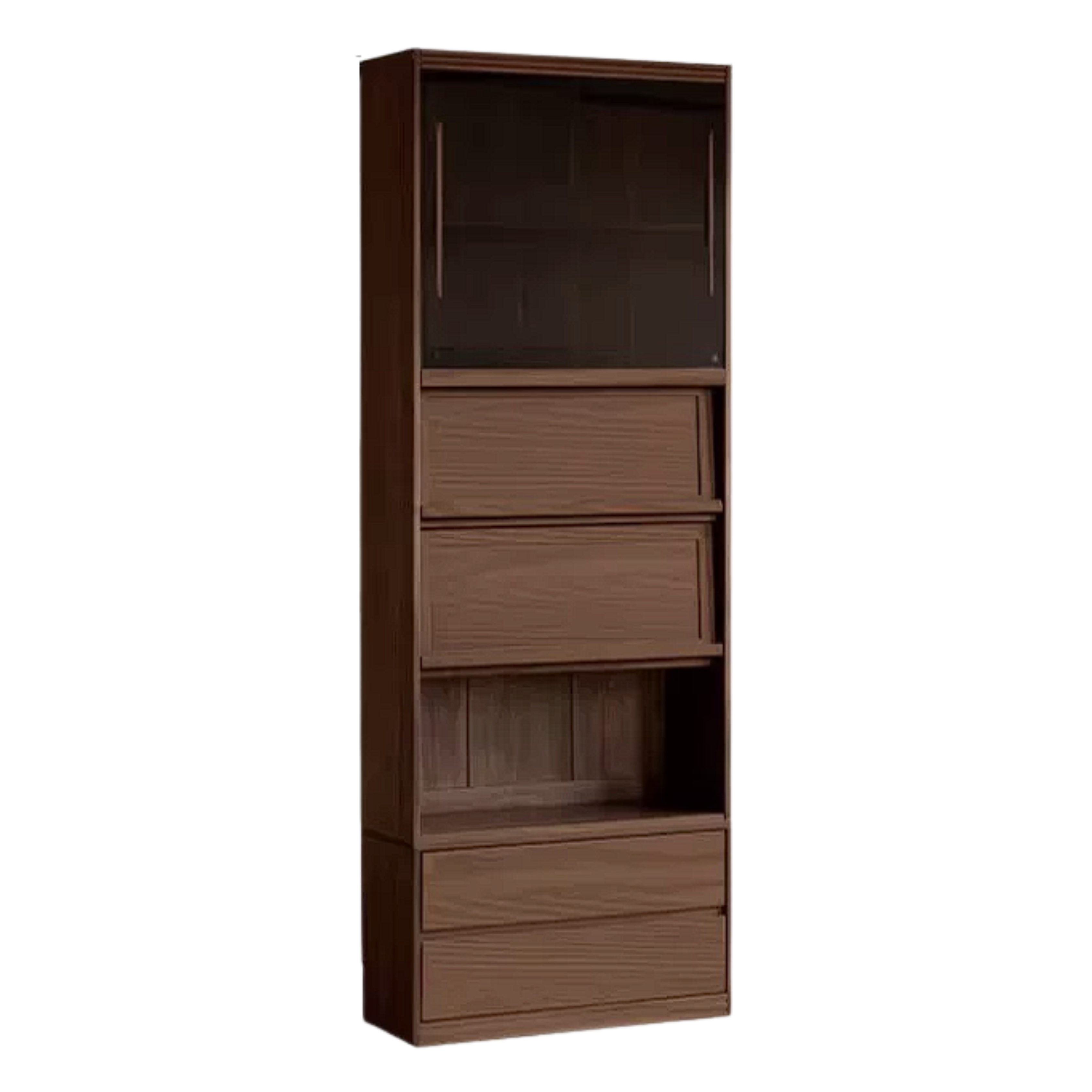 Sandalwood, Oak, Ash Solid Wood Combination Bookcase