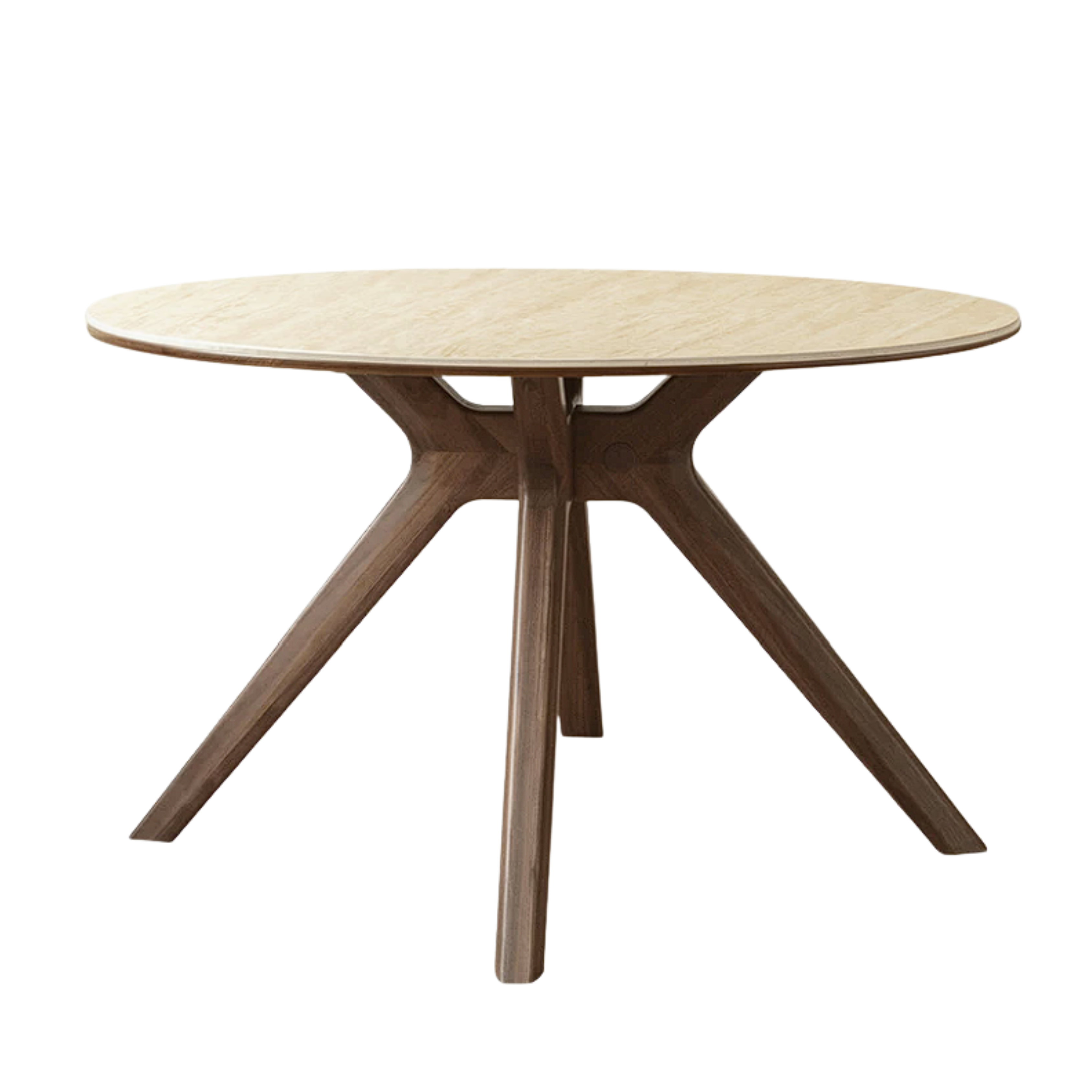 Black Walnut Solid Wood Round Dining Table