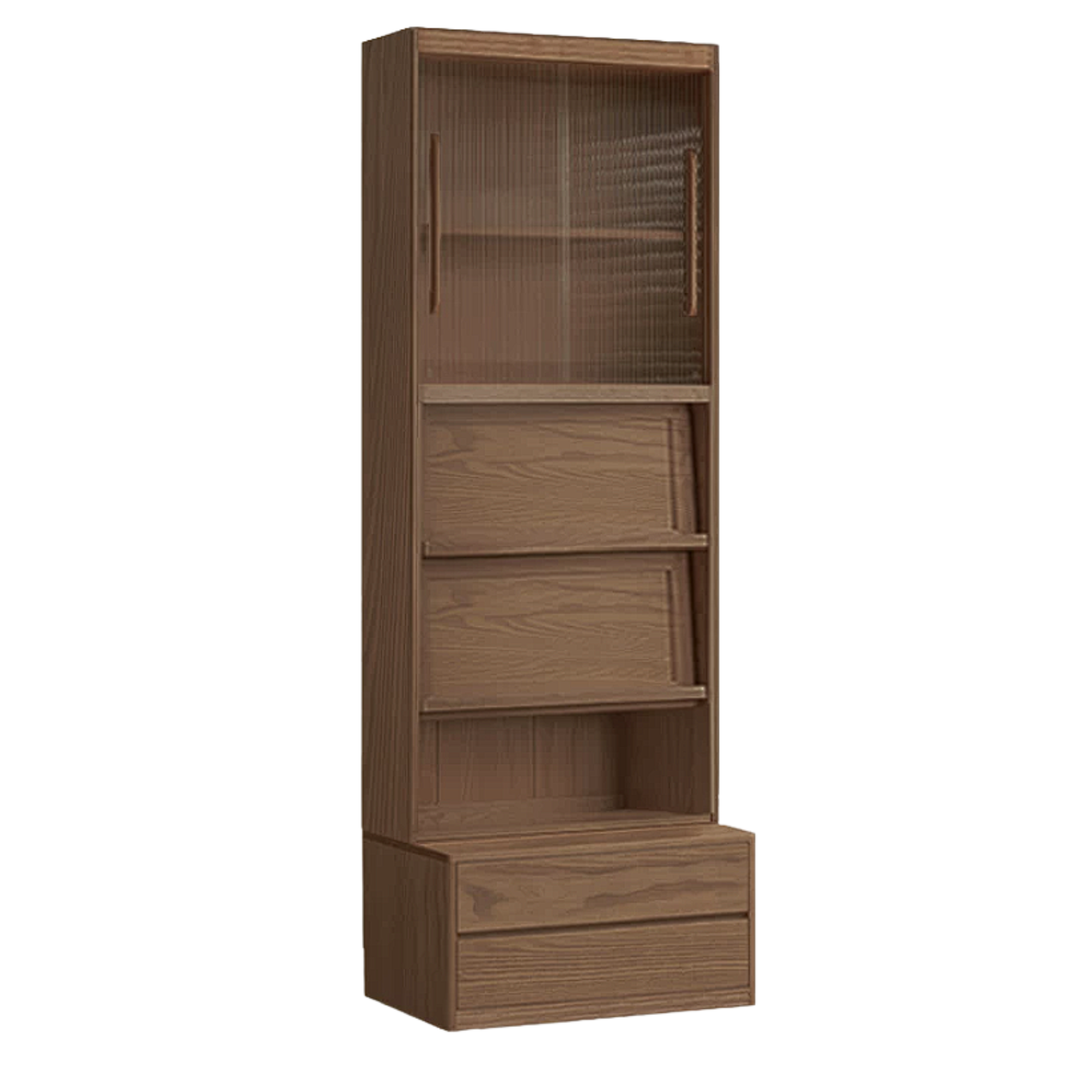 Sandalwood, Oak, Ash Solid Wood Combination Bookcase