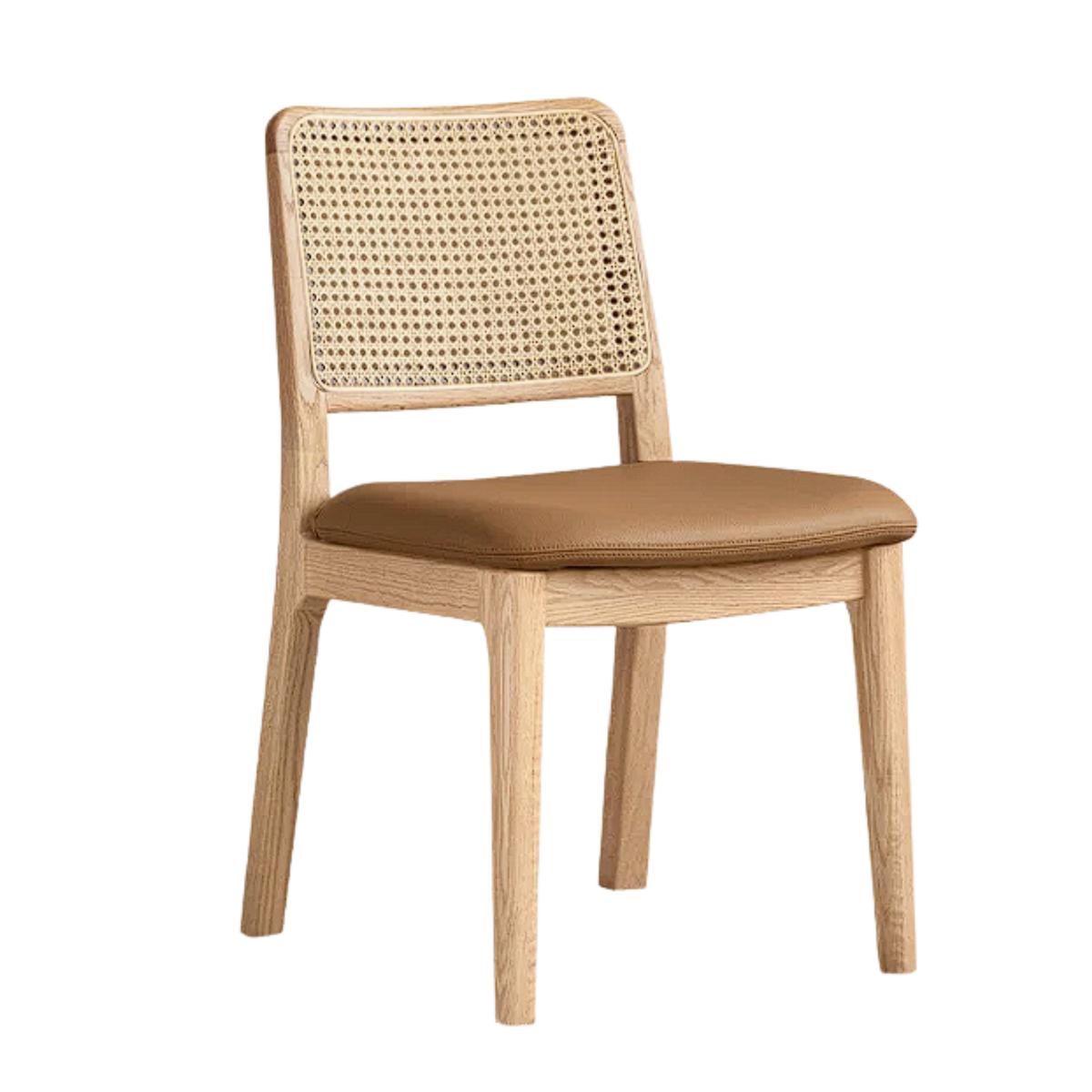 Set 4 pcs Black Walnut, Oak, Ash, Sandalwood Solid Wood Cane Back Dining Chair