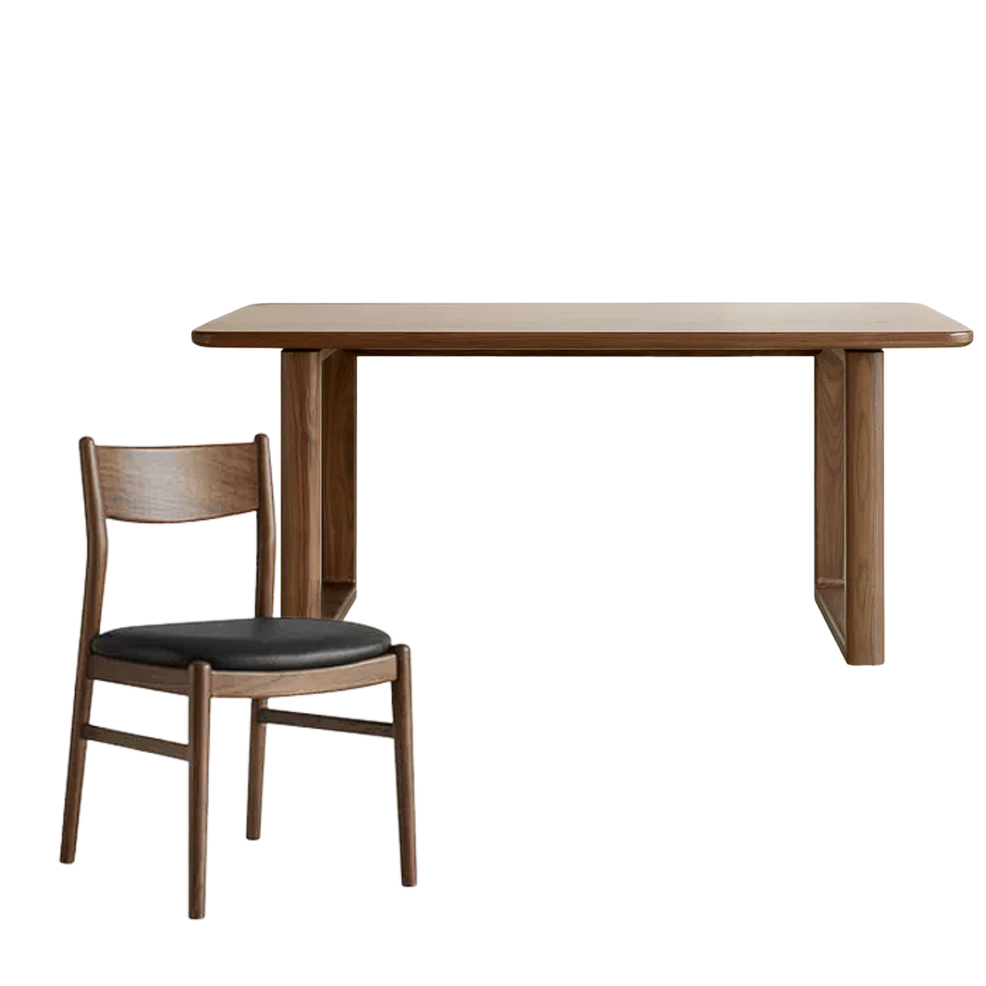 Oak, Ash, Sandalwood, Black Walnut Solid Wood Full Large Plate Dining Table