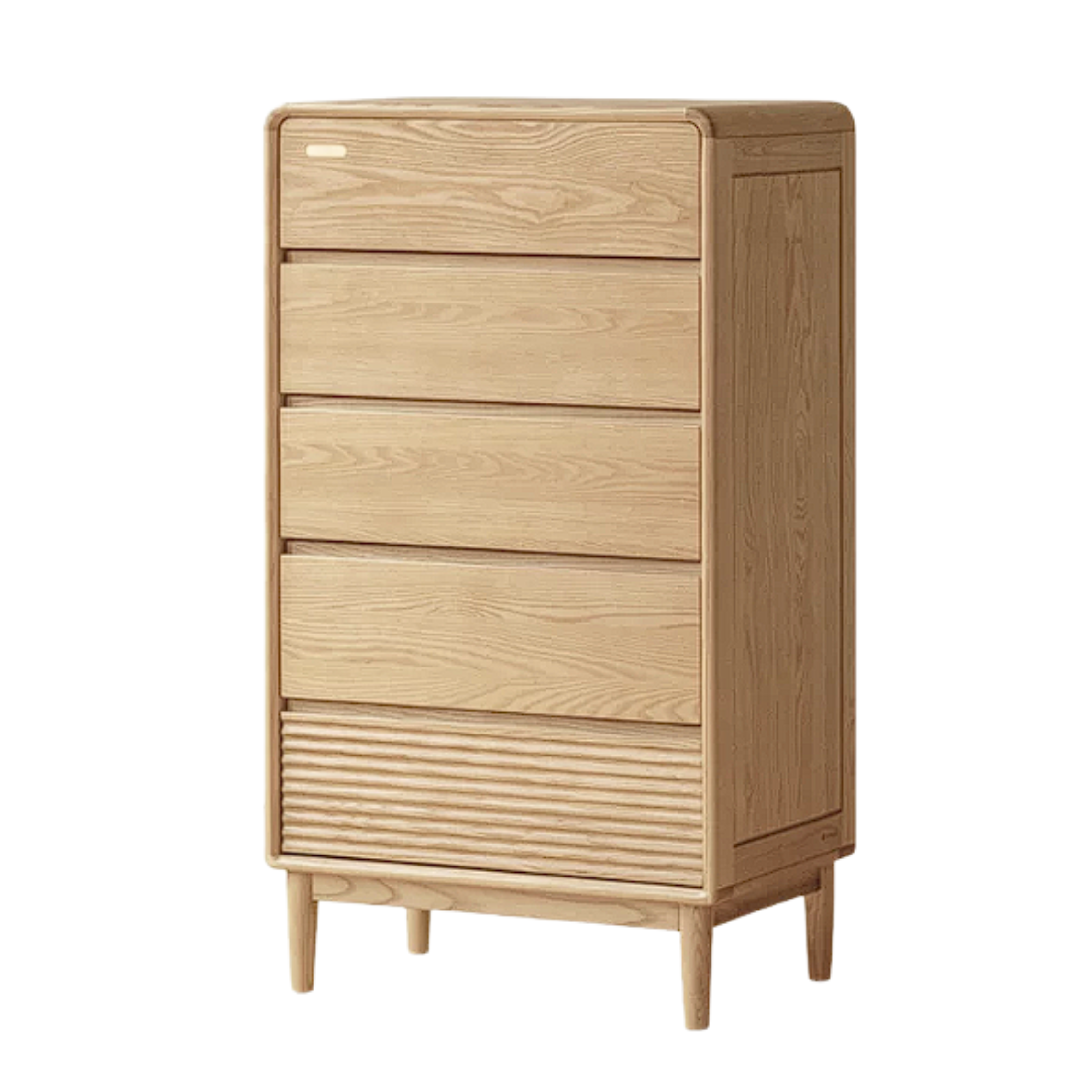 Ash, Oak Solid Wood Chest of Drawers with Modern Minimalist Design