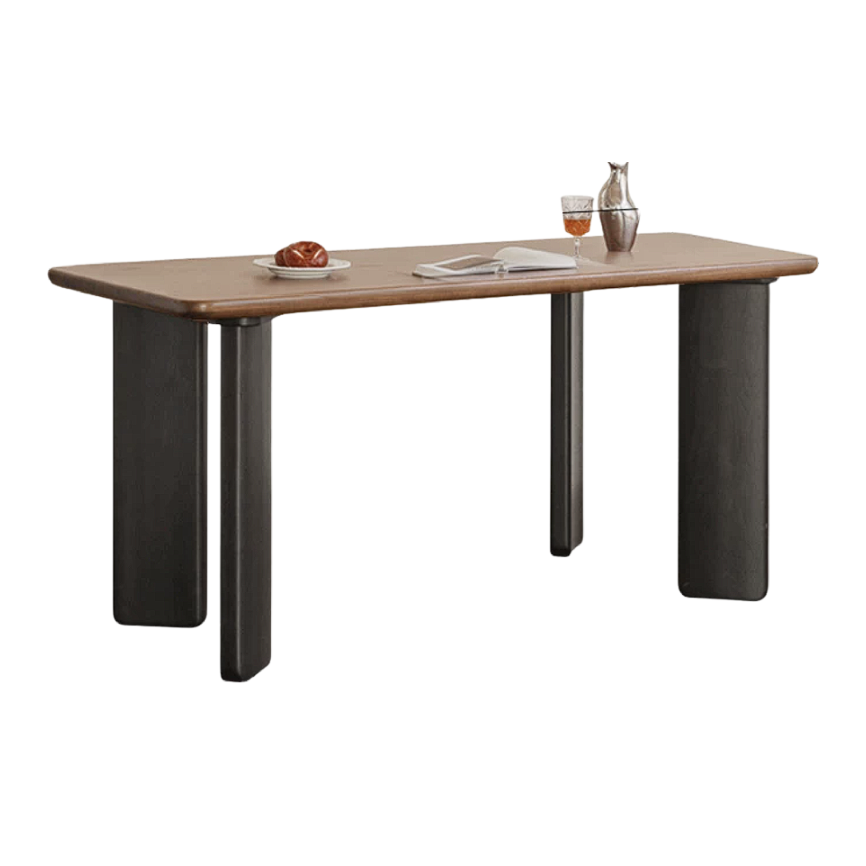 Black Walnut, Ash, Golden Pearwood Solid Wood Light Luxury Rectangular Dining Table