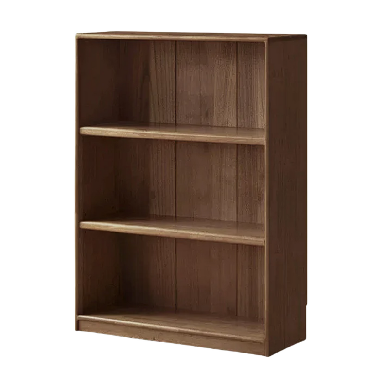 Solid Rubberwood Floor-Standing Bookcase with Study Storage Cabinet