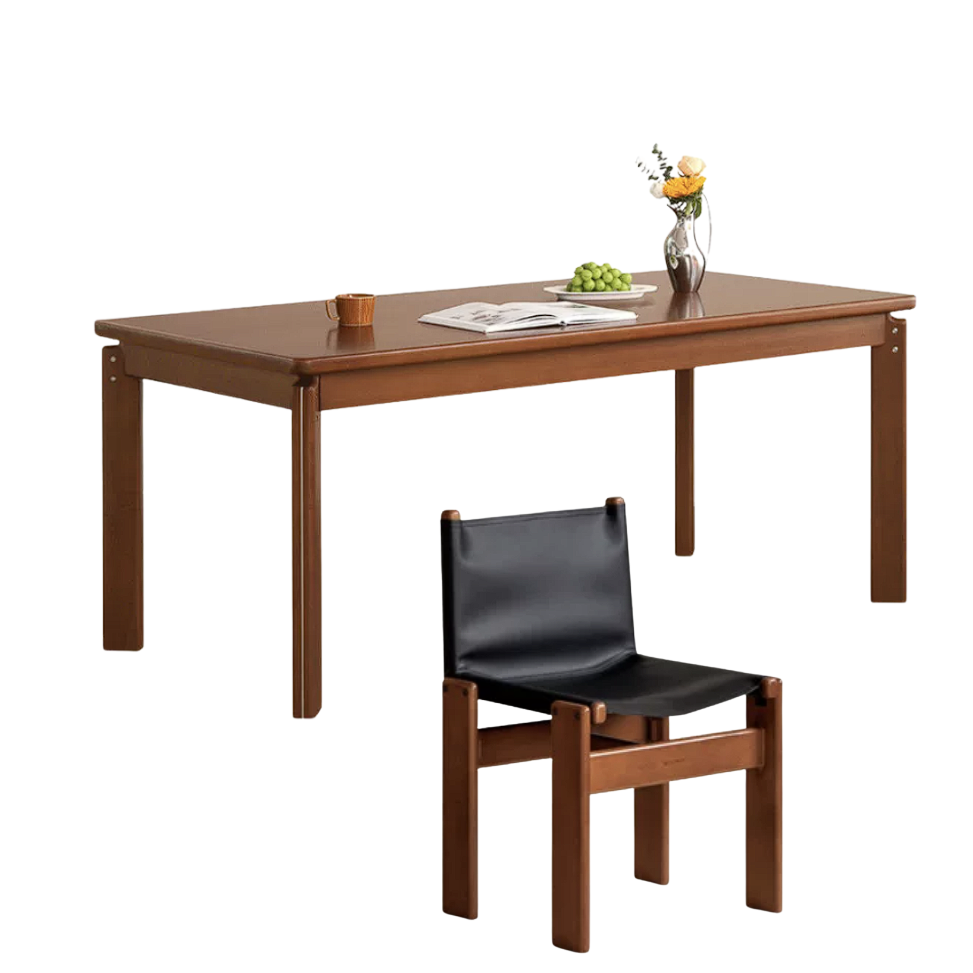 Poplar Solid Wood Medieval Retro Dining Table
