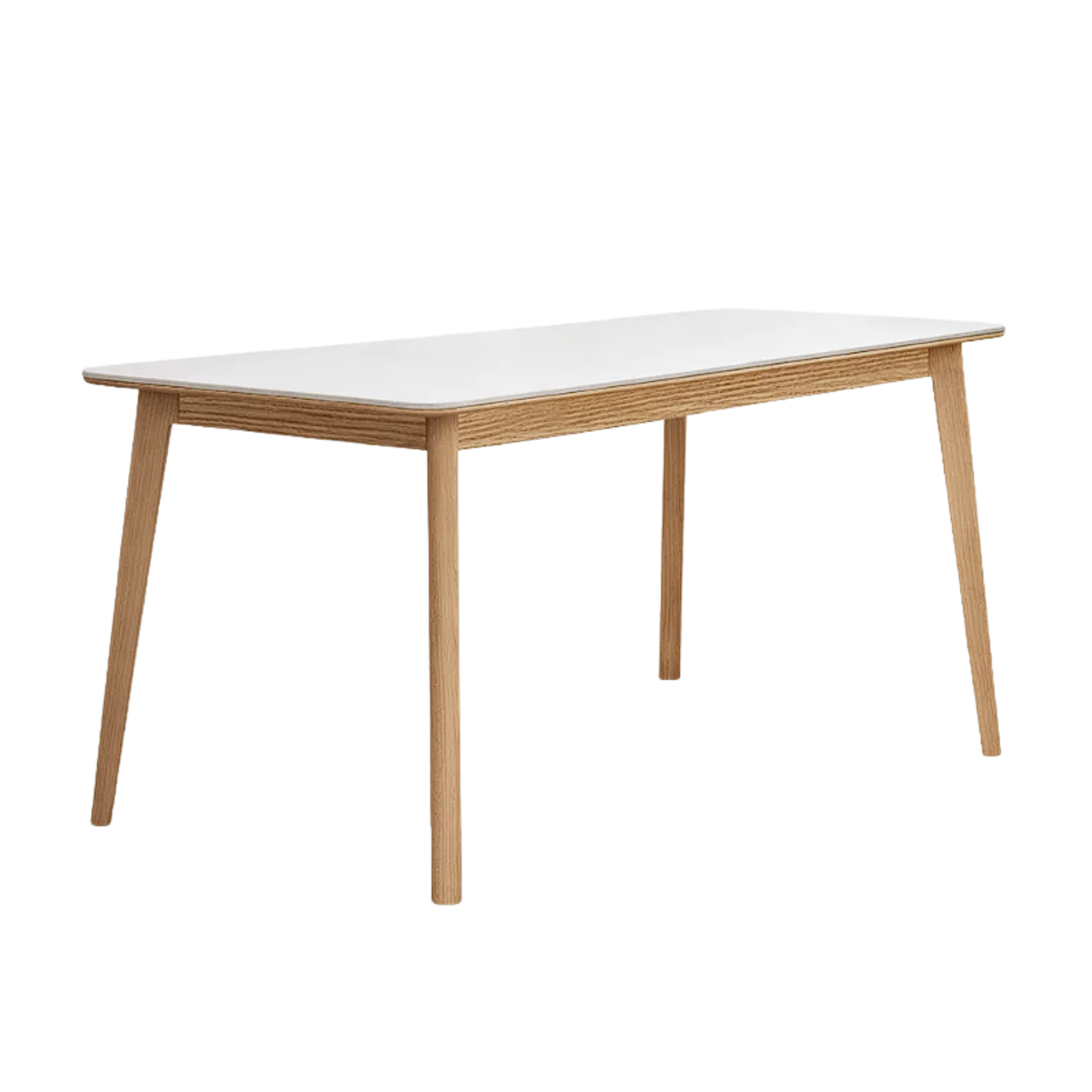 Beech, Rubberwood, Oak Solid Wood Dining Table With Rock Slab Surface