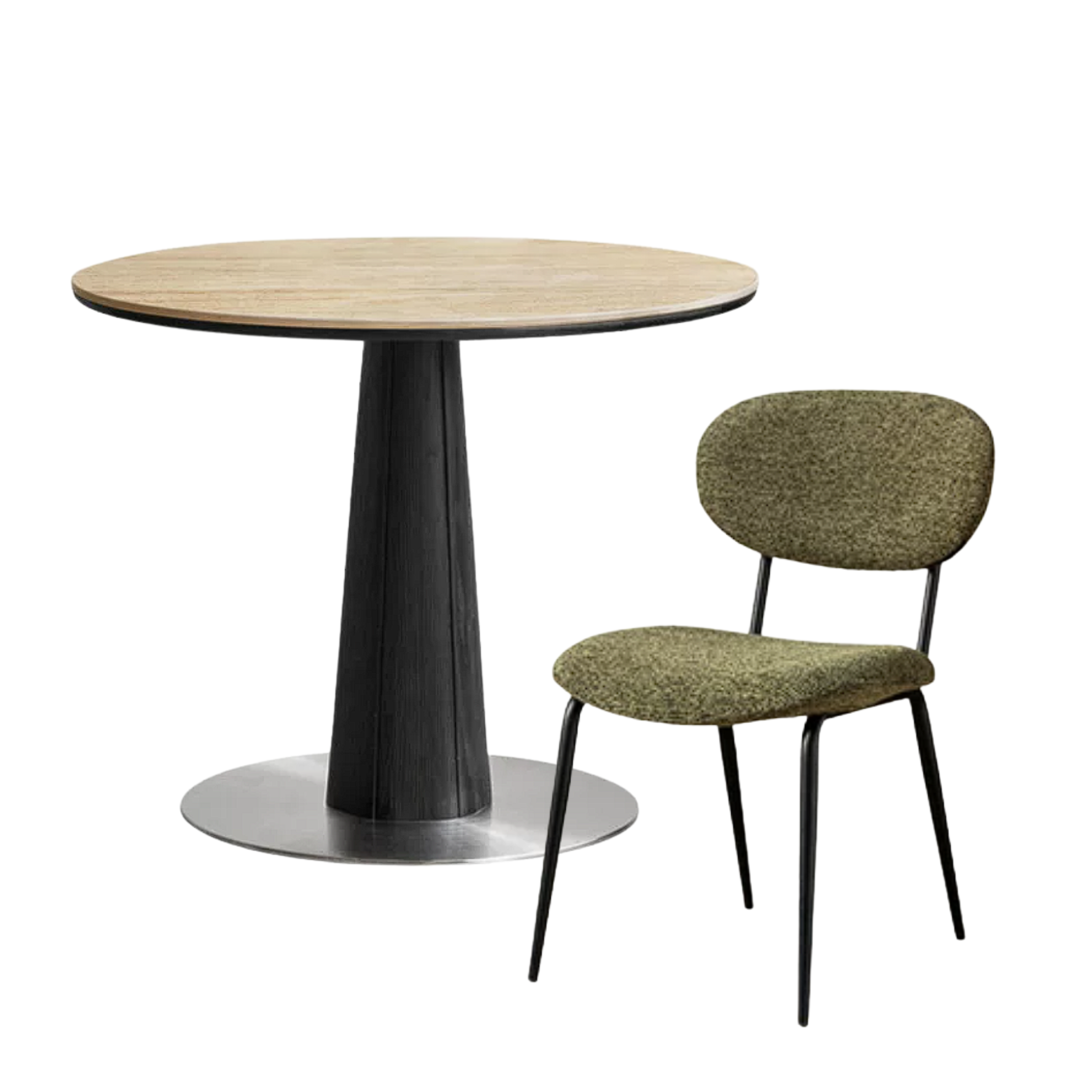 Oak Solid Wood Bauhaus Rock Plate Dining Table