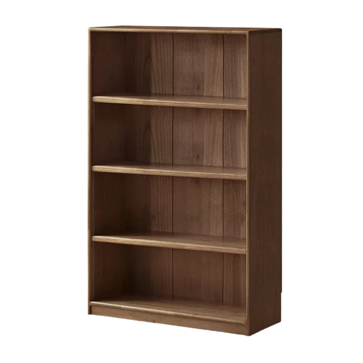 Solid Rubberwood Floor-Standing Bookcase with Study Storage Cabinet