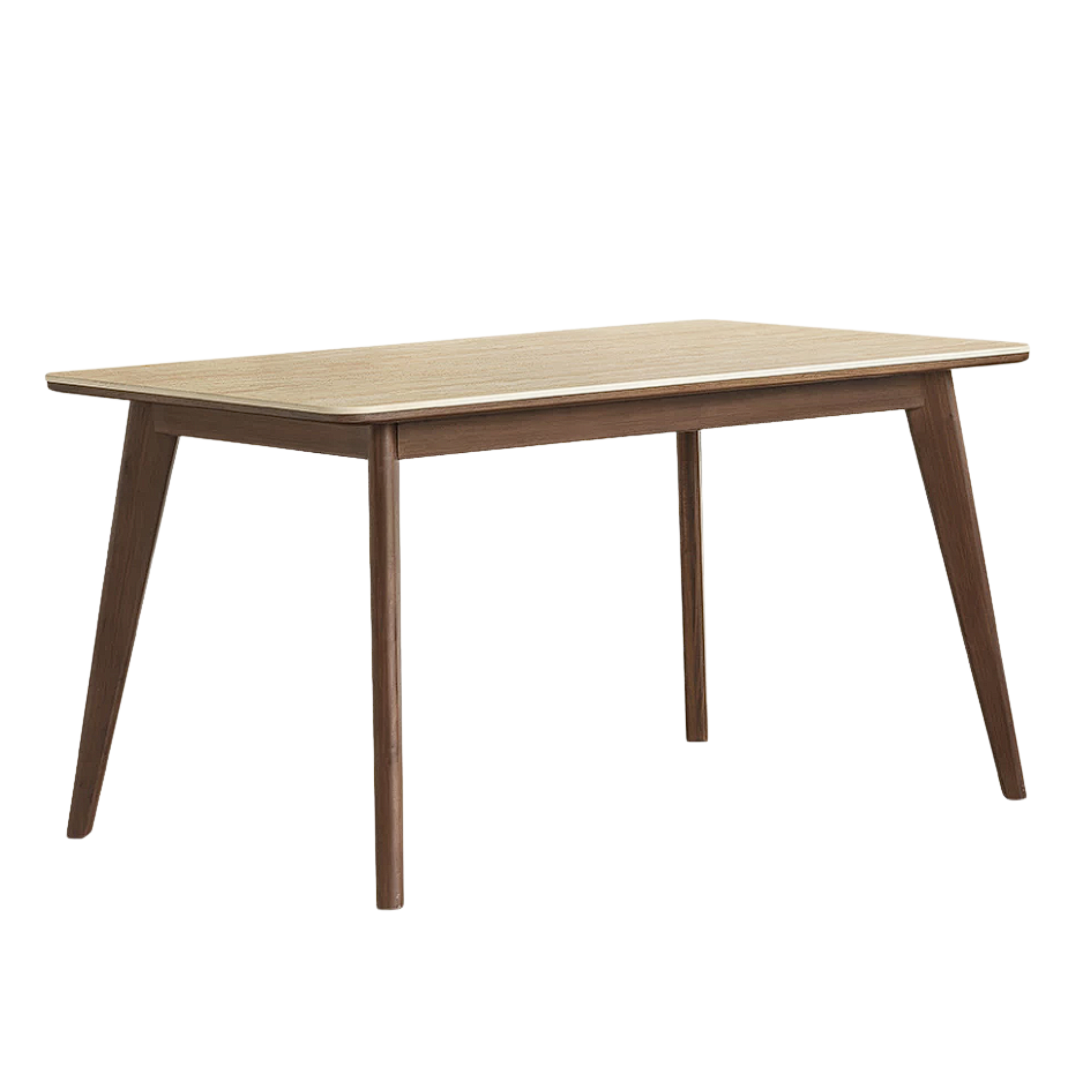 Black Walnut, Rubberwood Solid Wood Vintage Rock Plate Dining Table