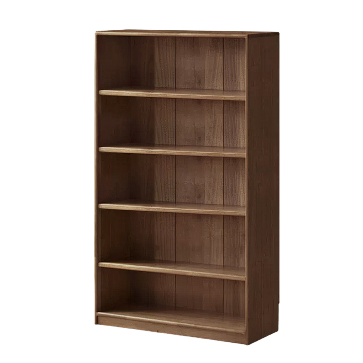 Solid Rubberwood Floor-Standing Bookcase with Study Storage Cabinet