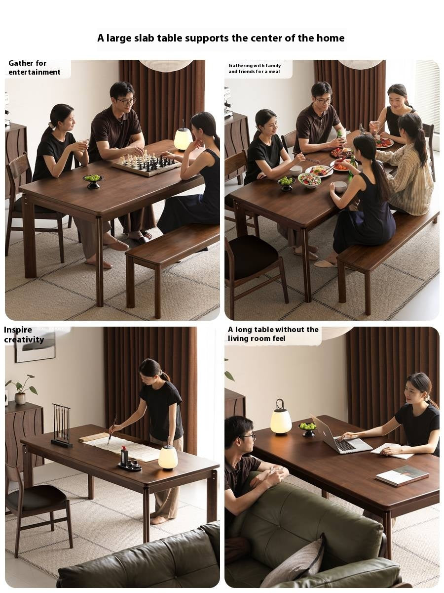 Black Walnut Solid Wood Retro Dining Table