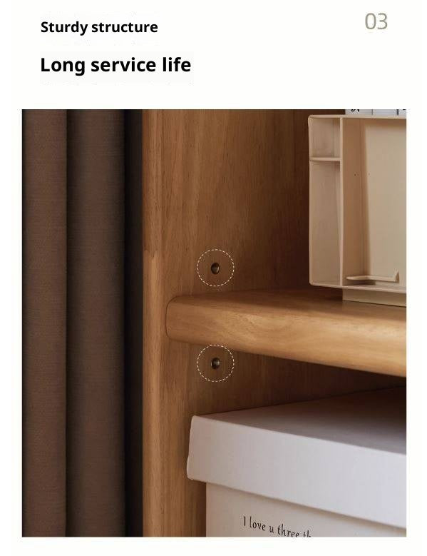 Solid Rubberwood Floor Standing Bookcase