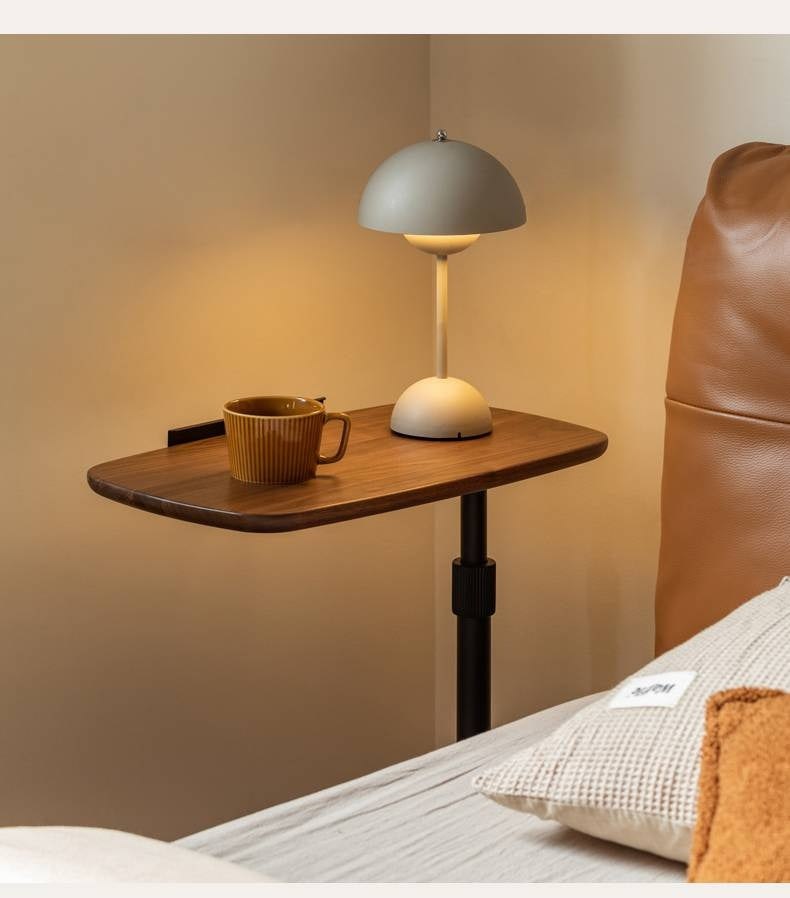Black Walnut Solid Wood Liftable Rotating Side Table