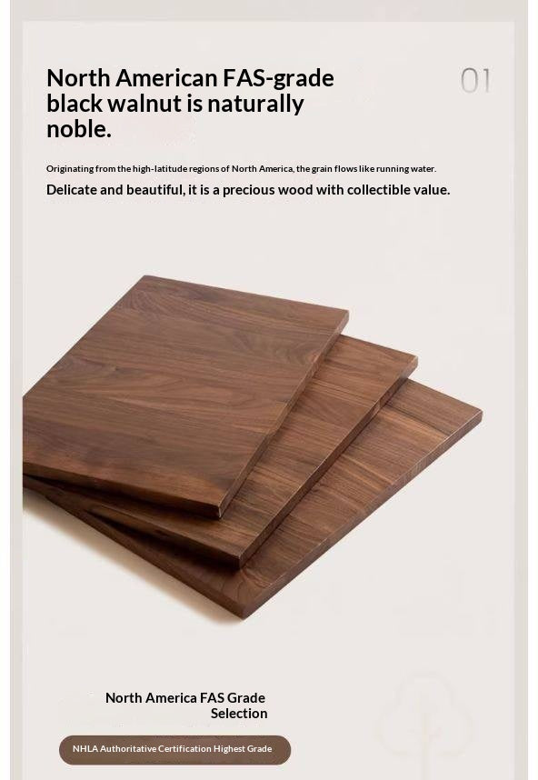 Black Walnut Solid Wood Floor TV Cabinet.