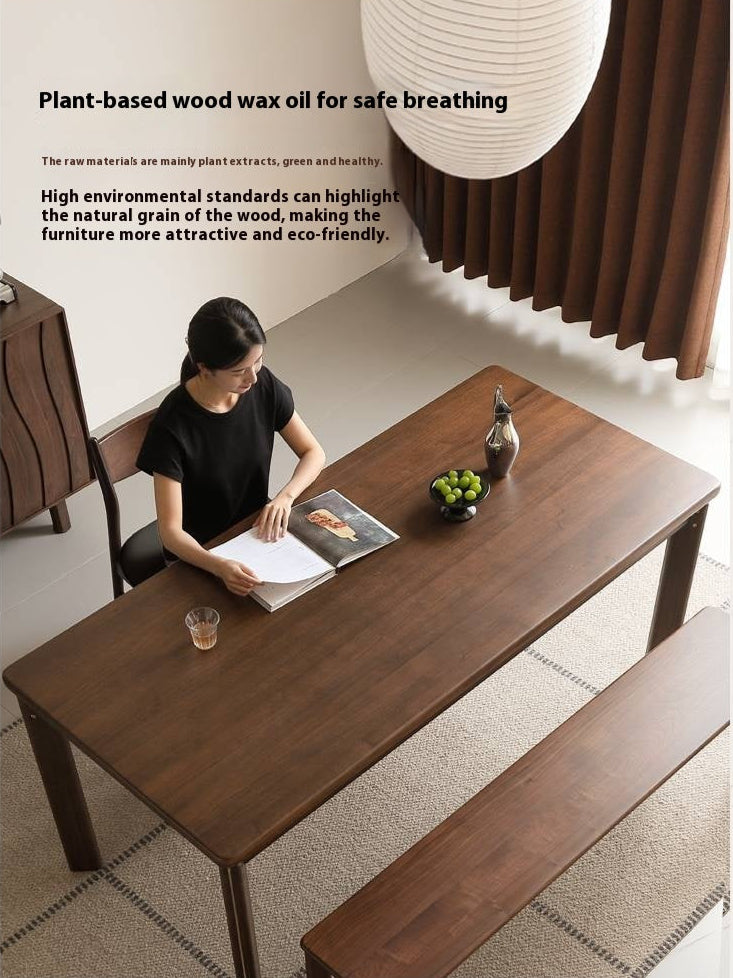 Black Walnut Solid Wood Retro Dining Table