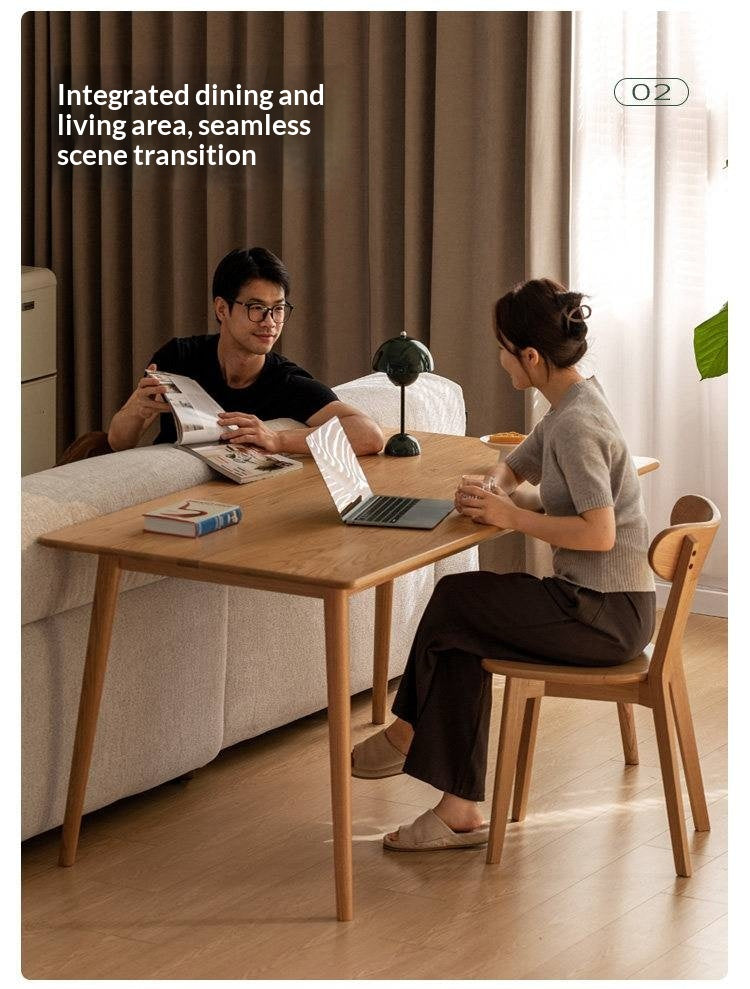 Oak Solid Wood Modern Dining Table