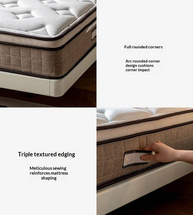 Zero-Glue Latex Mattress with Silver Ion, Soft Sponge, and Independent Spring