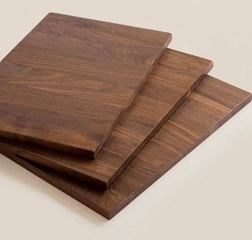 Black Walnut Solid Wood Side Cabinet with Glass Display