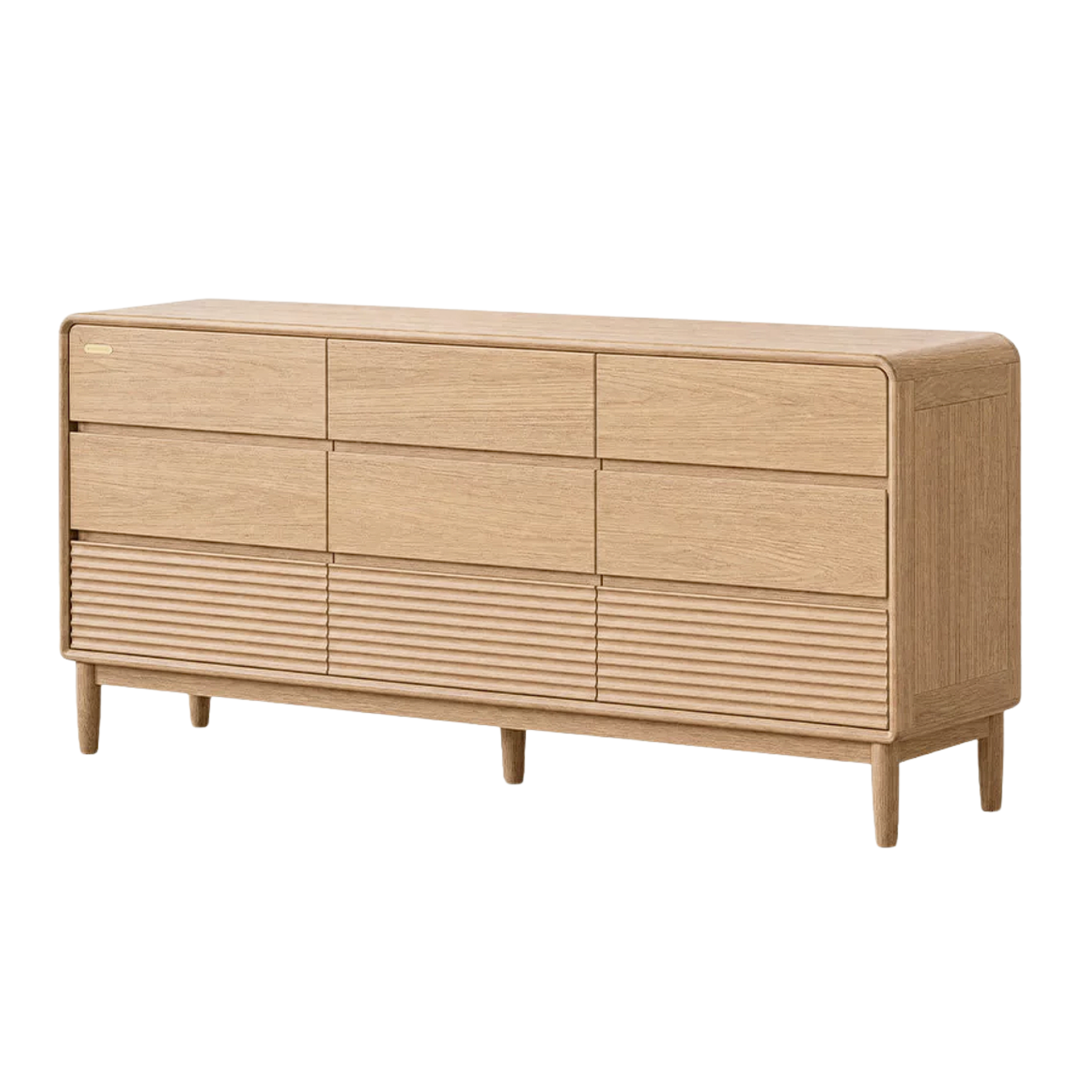 Ash Solid Wood Chest of Drawers with Modern Minimalist Design