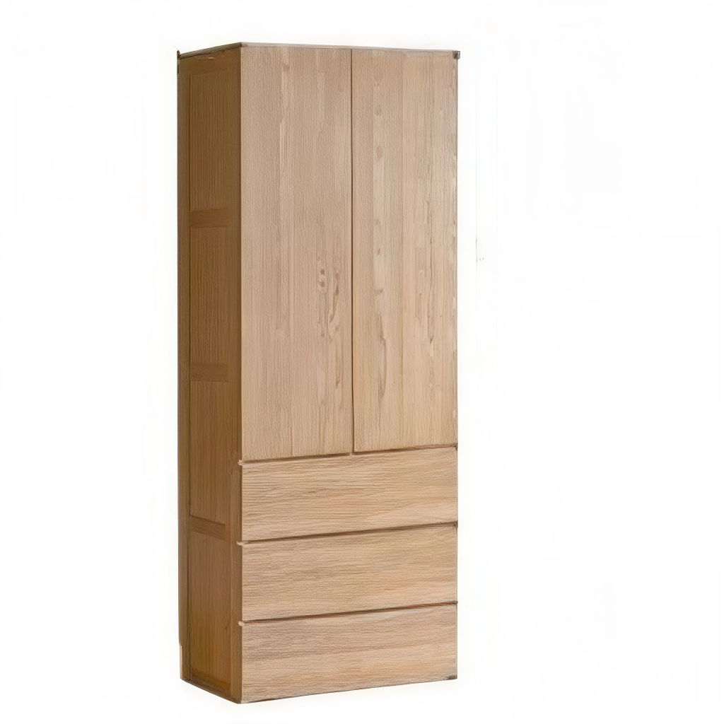 Ash Solid Wood Open Door Storage Cabinet