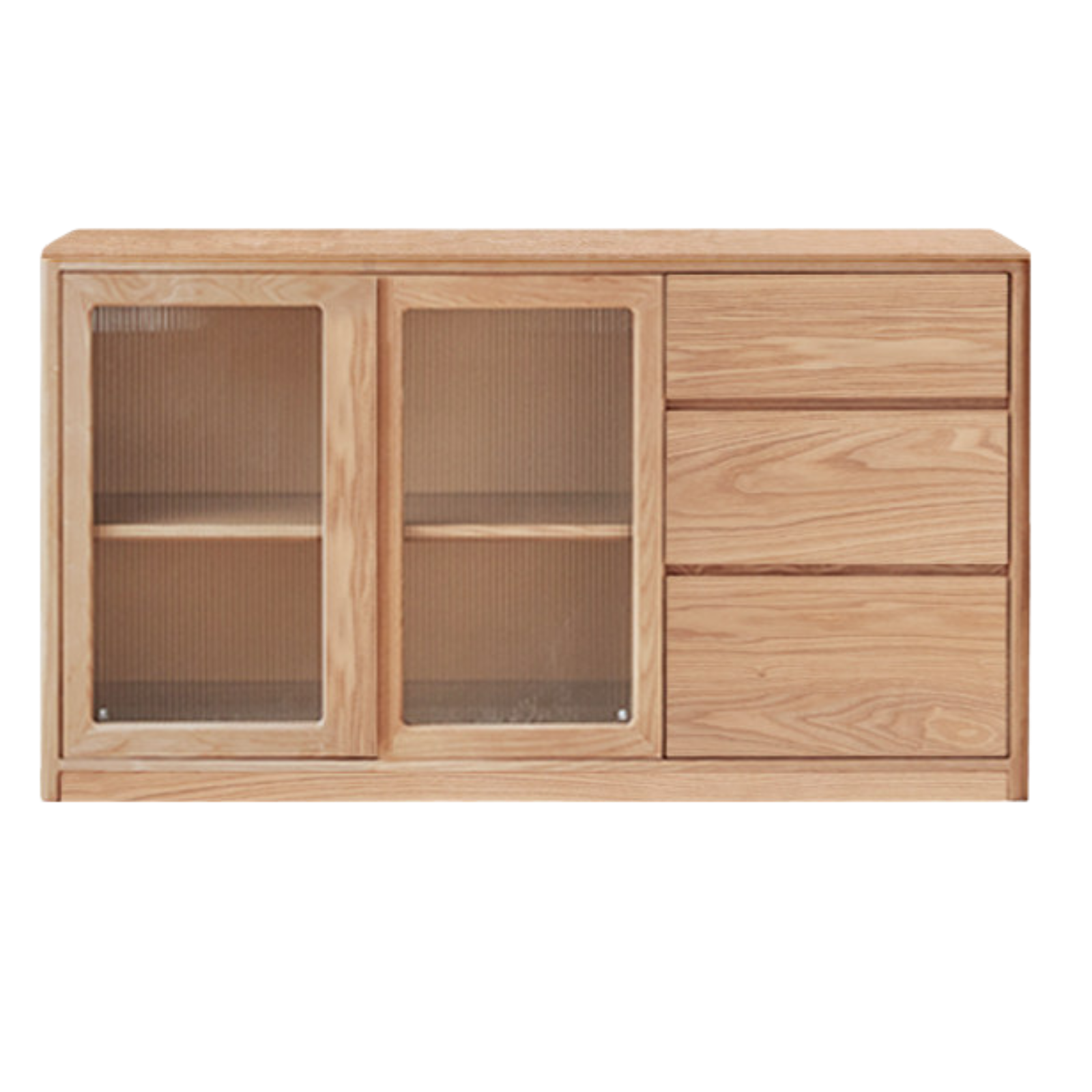 Ash Solid Wood White Wax Rock Plate Sideboard