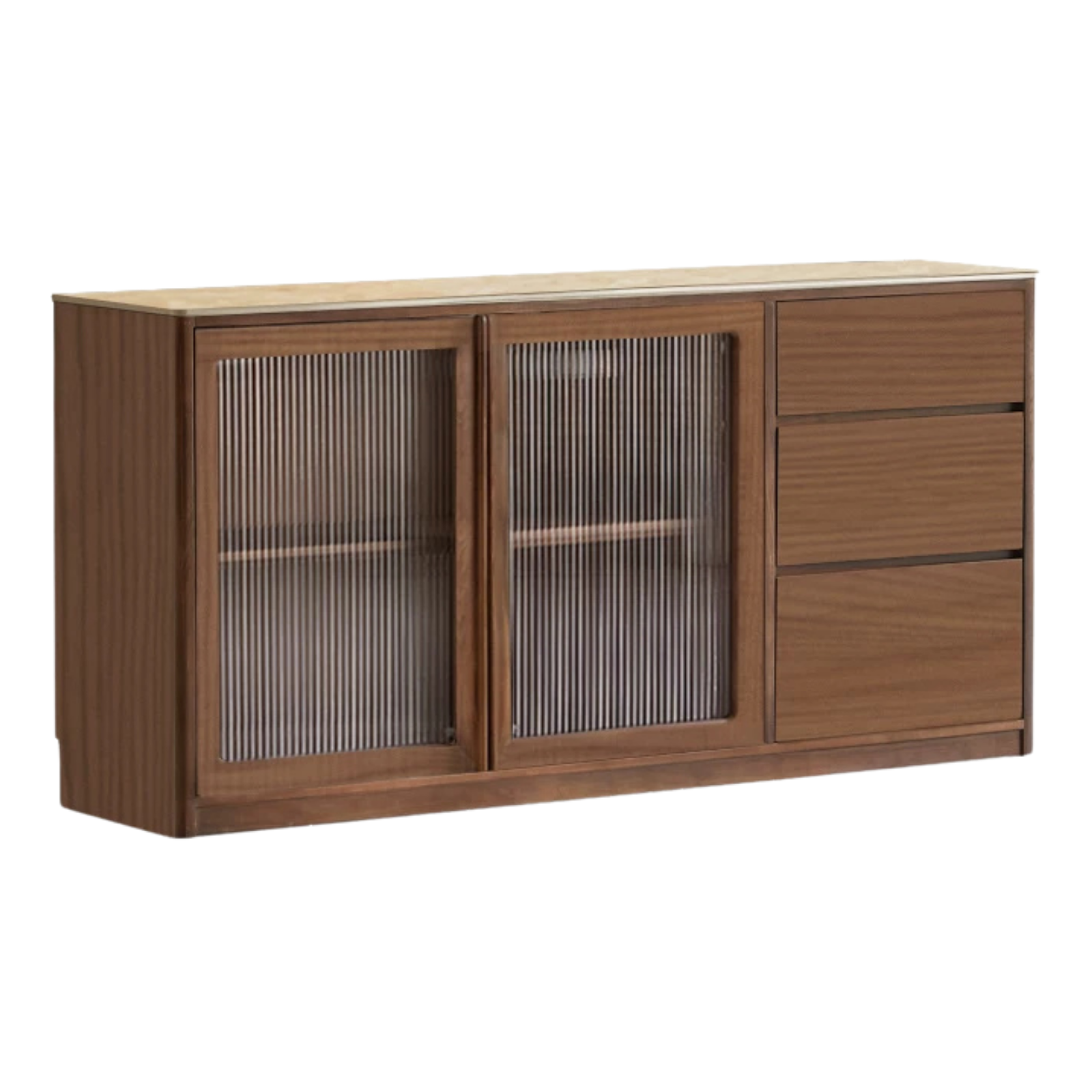 Sandalwood, Ash, White Ash Solid Wood Rock Board Modern Sideboard