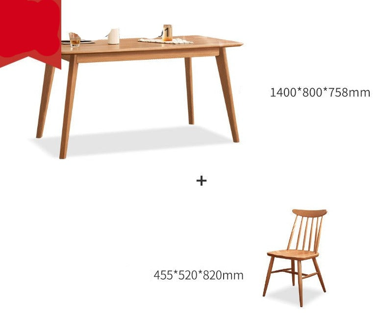 Cherry solid Wood Vintage Dining Table