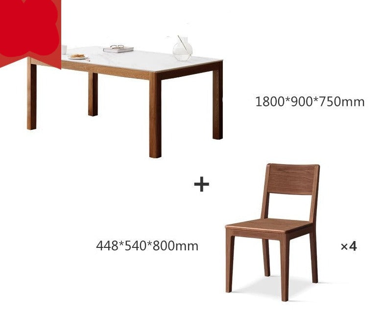 Oak solid wood Rock slab  simple dining table
