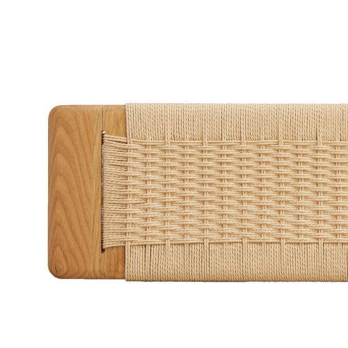 Oak solid wood Corded Bench