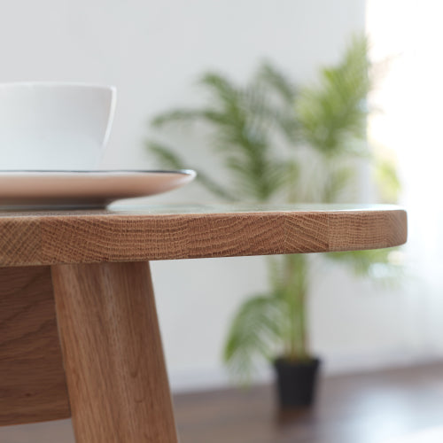 Oak Solid Wood Retractable Folding Dining Table