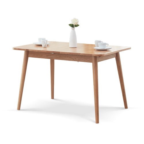 Oak Solid Wood Retractable Folding Dining Table