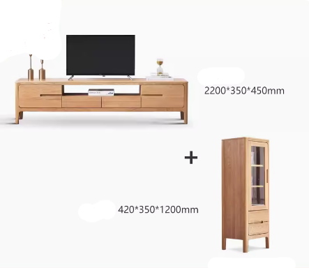 Oak solid wood TV Stand