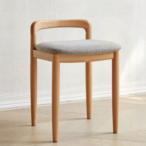 Beech solid wood makeup stool _