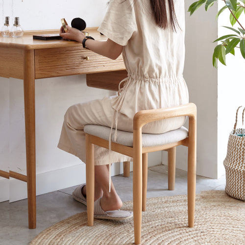 Beech Solid Wood Makeup Stool