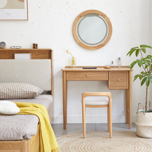 Beech Solid Wood Makeup Stool