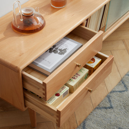 Beech Solid Wood Nordic TV Stand