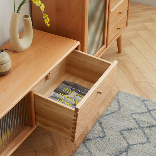 Beech Solid Wood Nordic TV Stand