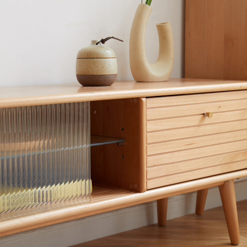 Beech Solid Wood Nordic TV Stand