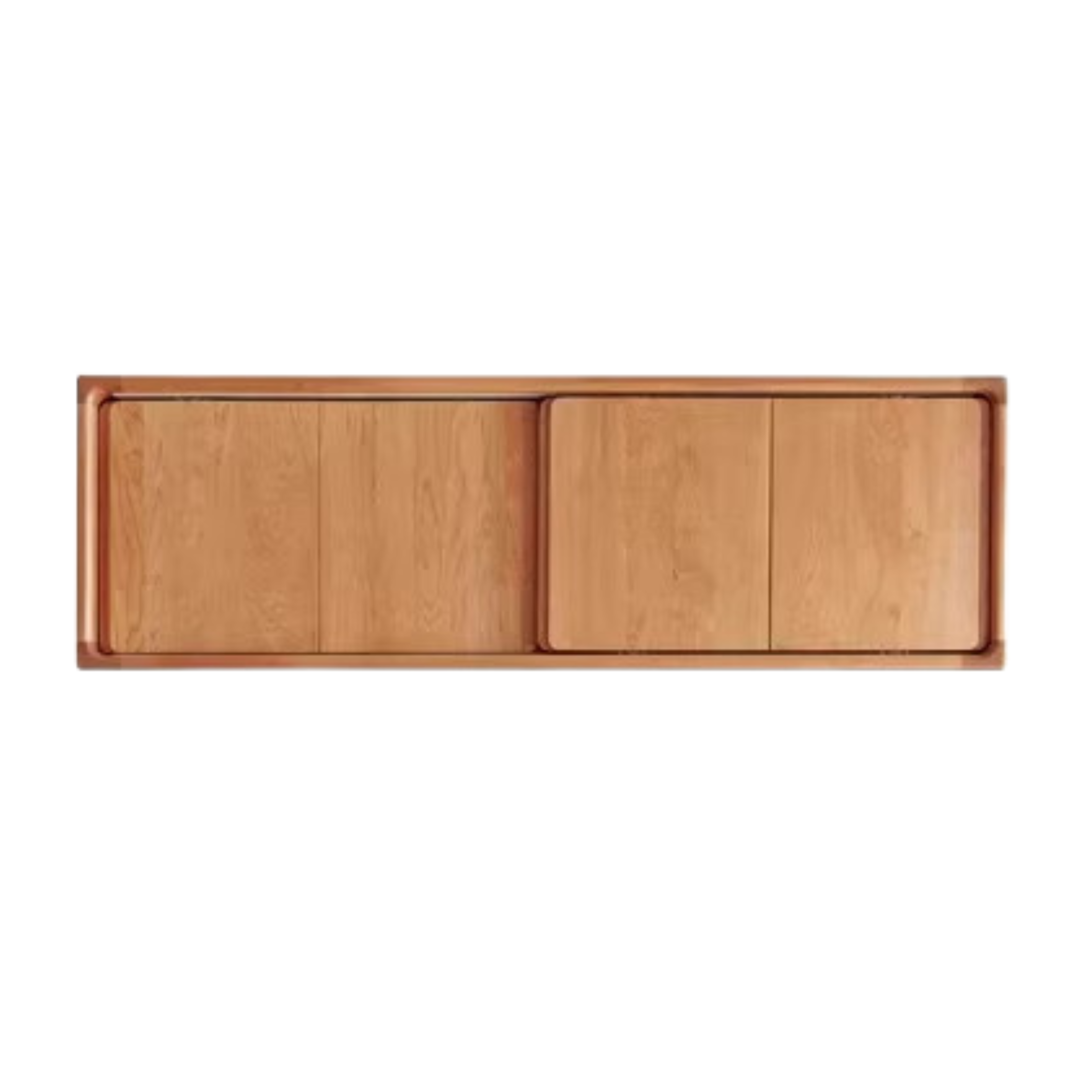 Cherry wood sliding door wardrobe retro: