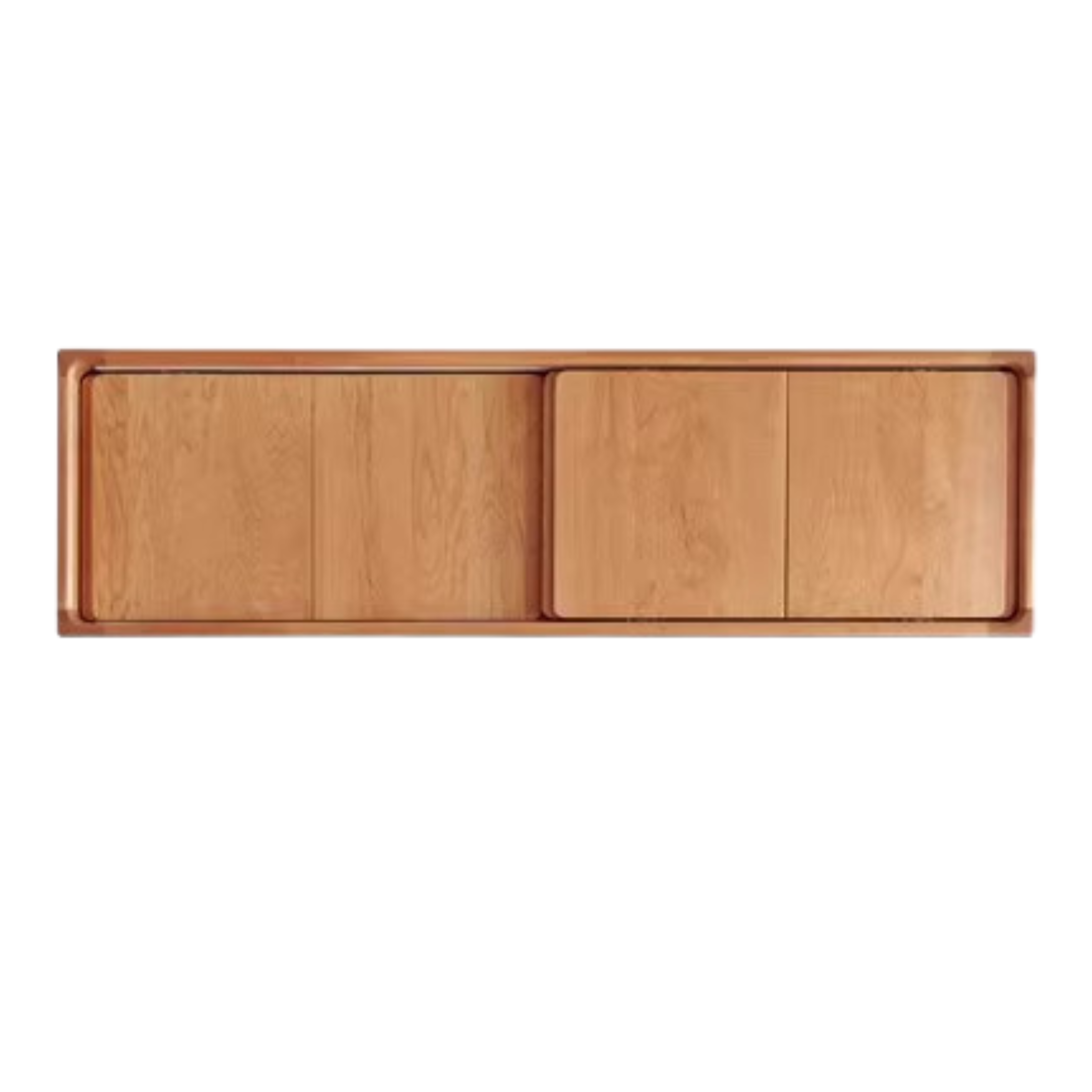 Cherry wood sliding door wardrobe retro: