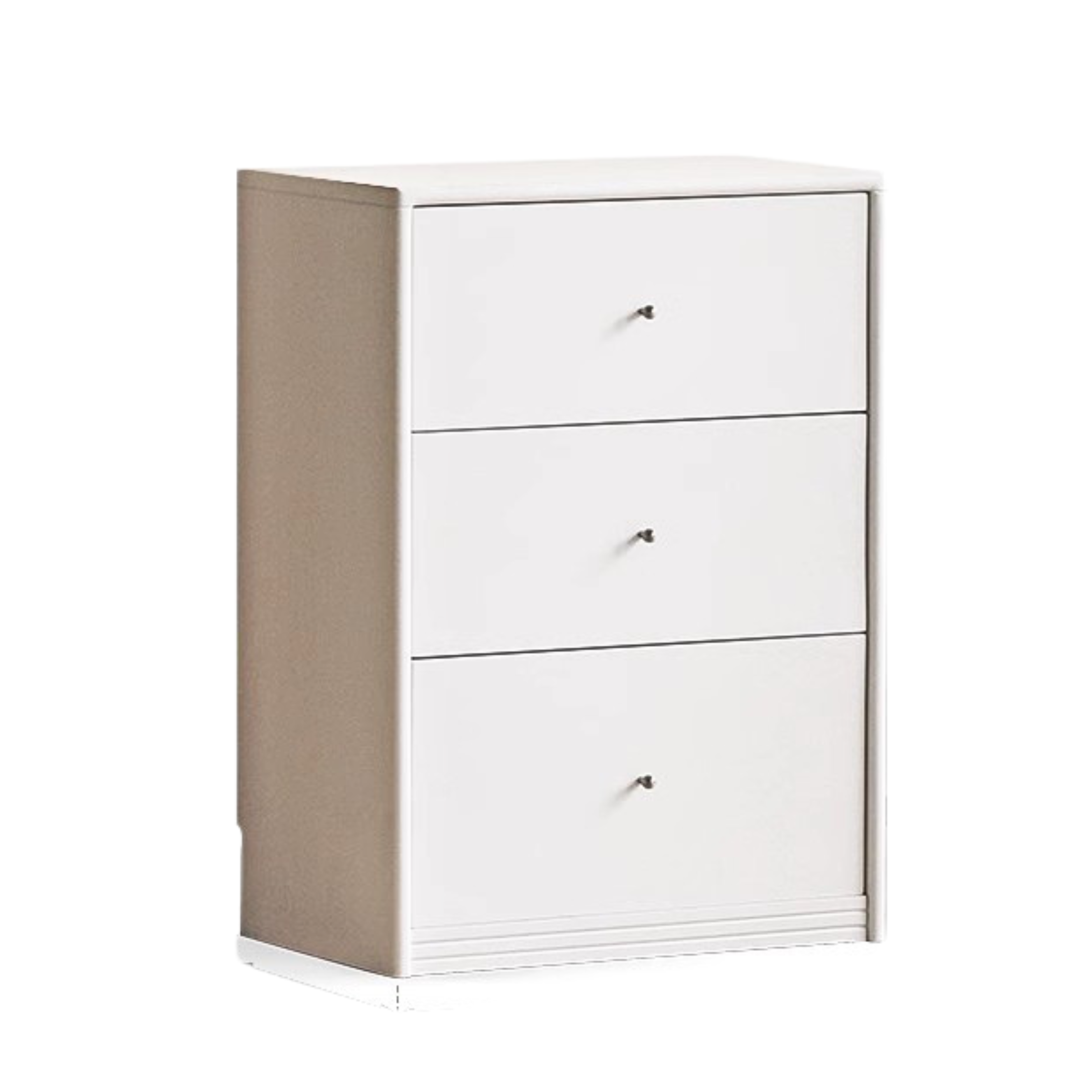 Poplar Solid Wooden Bookcase Cream White Free Combination Glass Door Display Cabinet