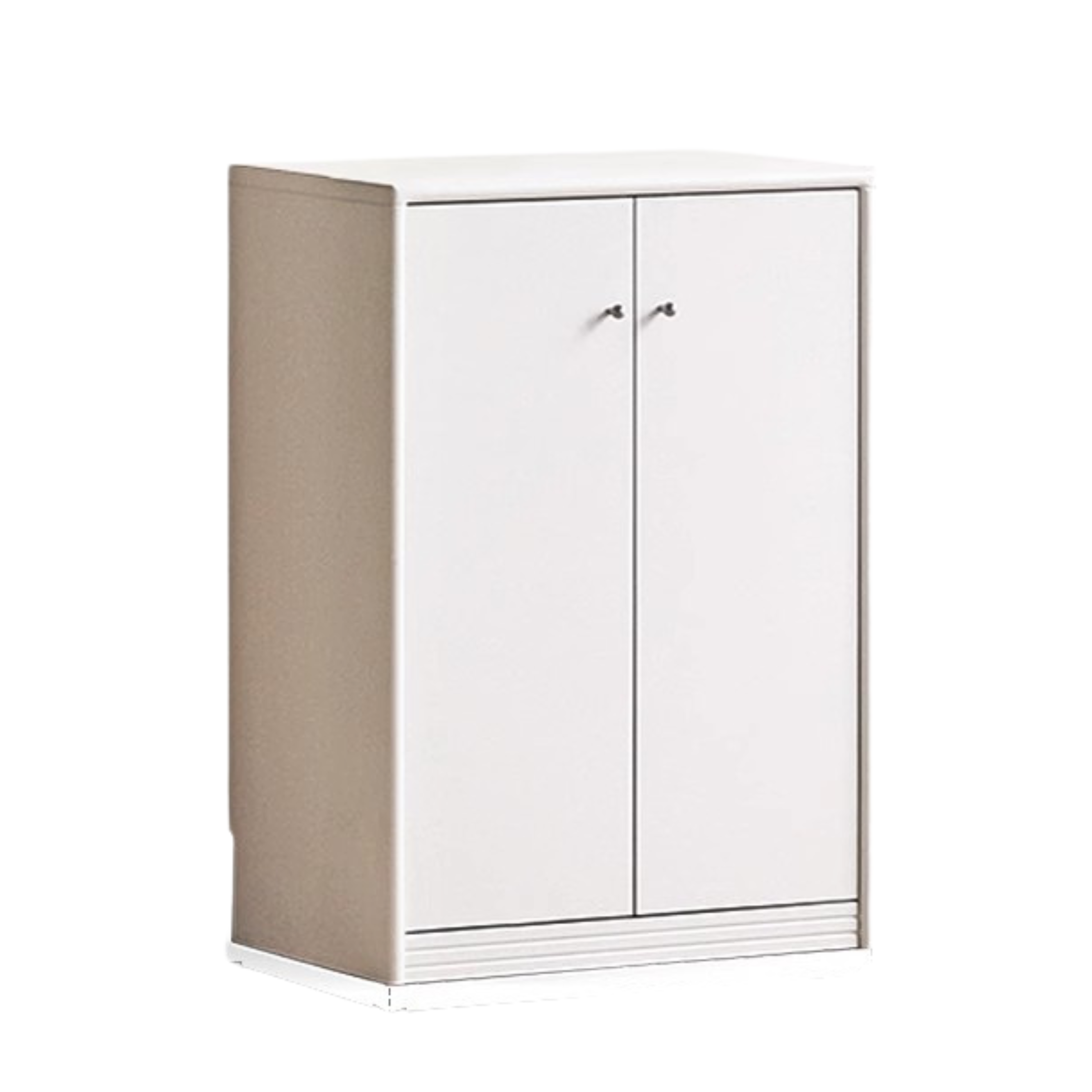 Poplar Solid Wooden Bookcase Cream White Free Combination Glass Door Display Cabinet