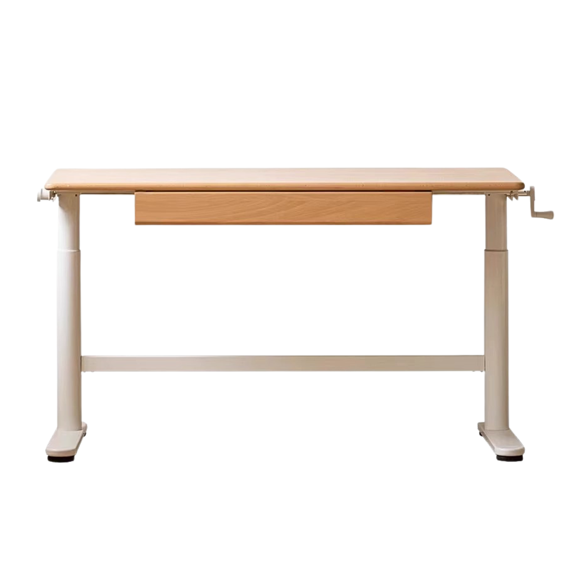 Beech solid wood hand-cranked lifting table board shelf  DIY